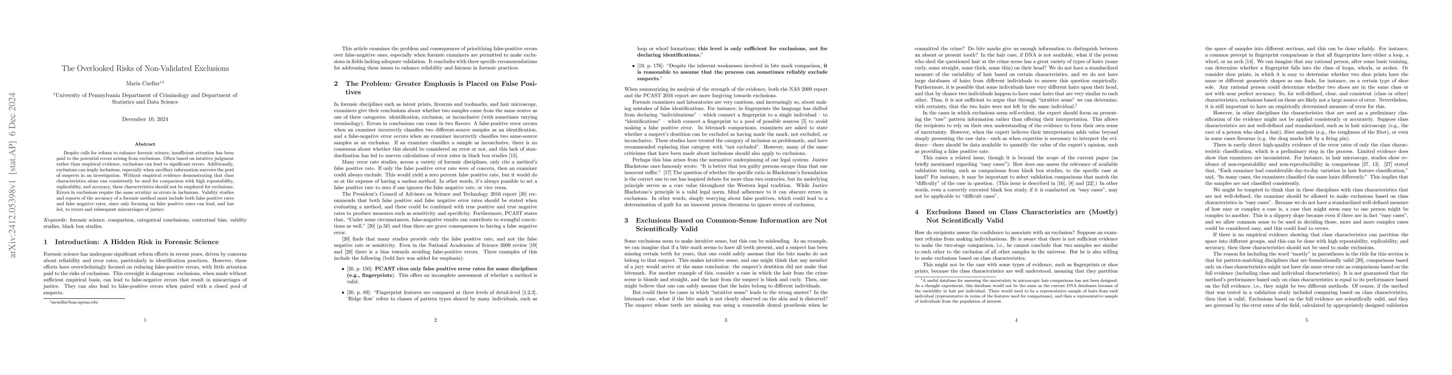 Thumbnail for The Overlooked Risks of Non-Validated Exclusions