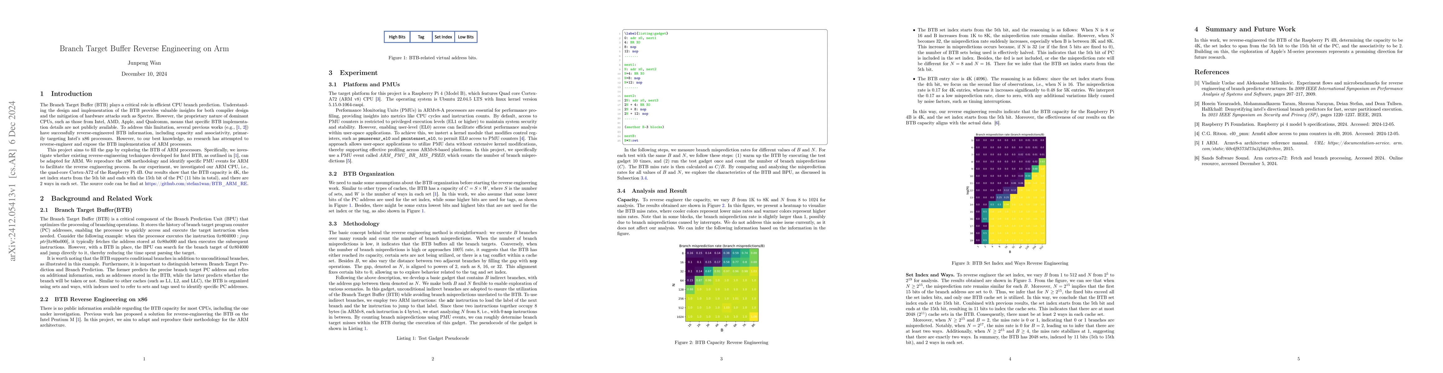 Thumbnail for Branch Target Buffer Reverse Engineering on Arm