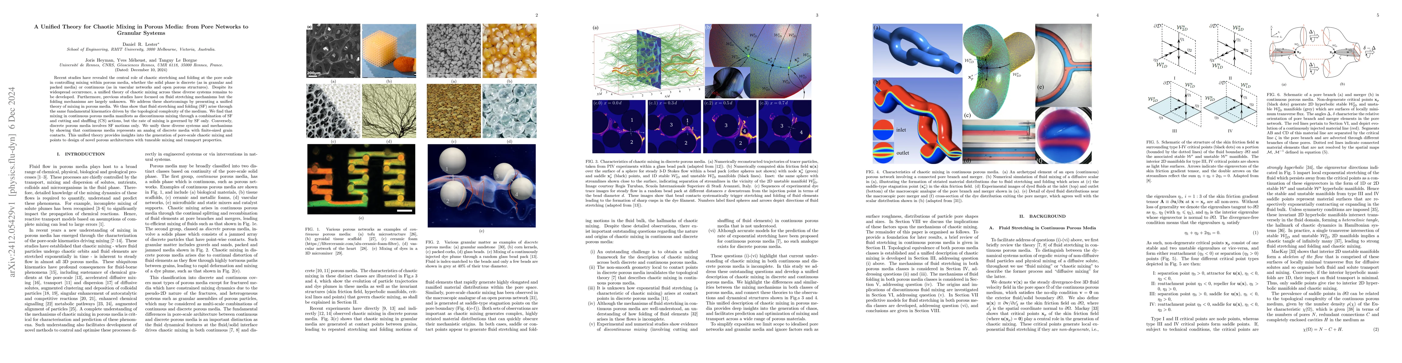 Thumbnail for A Unified Theory for Chaotic Mixing in Porous Media: from Pore Networks
  to Granular Systems