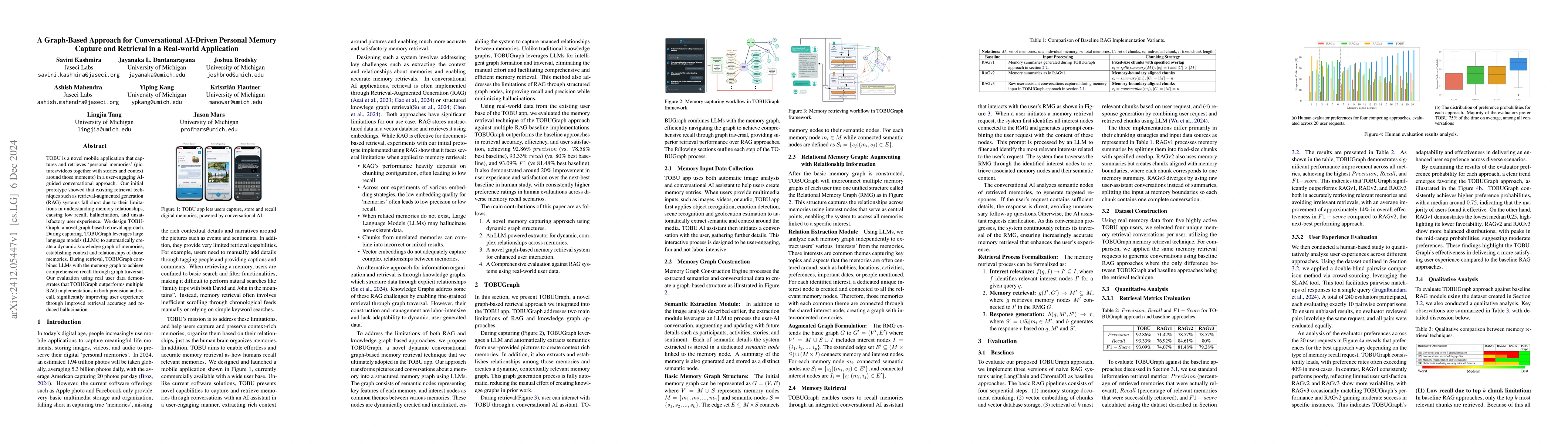 Thumbnail for A Graph-Based Approach for Conversational AI-Driven Personal Memory
  Capture and Retrieval in a Real-world Application