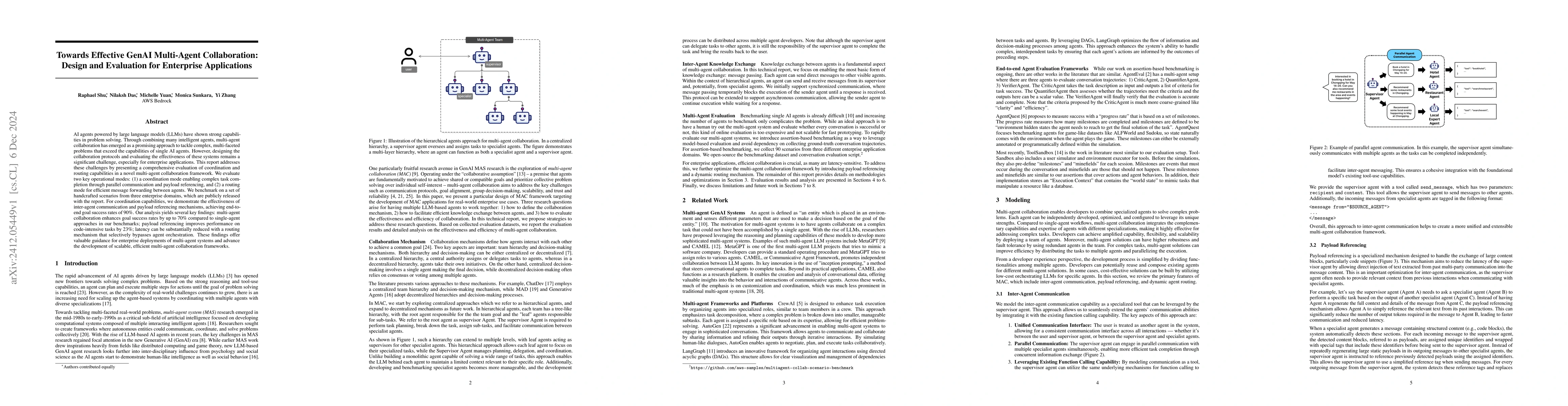 Thumbnail for Towards Effective GenAI Multi-Agent Collaboration: Design and Evaluation
  for Enterprise Applications