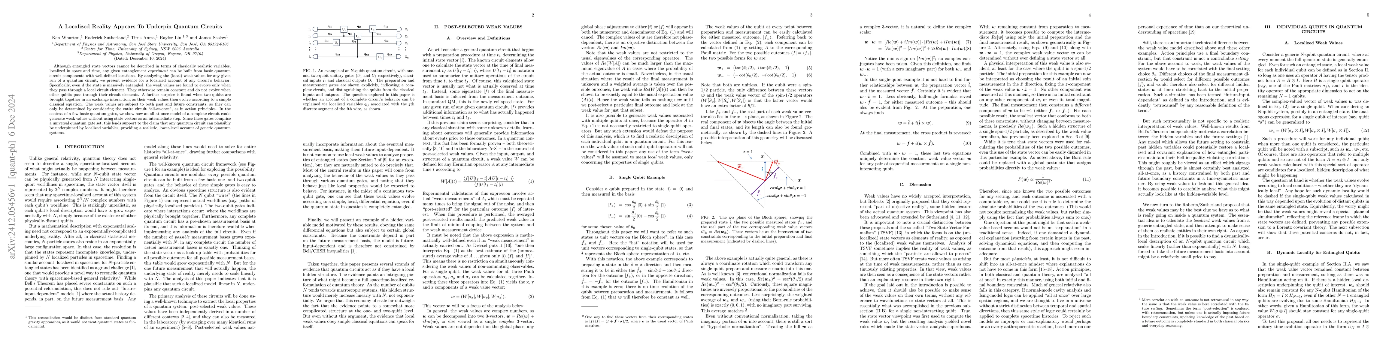 Thumbnail for A Localized Reality Appears To Underpin Quantum Circuits