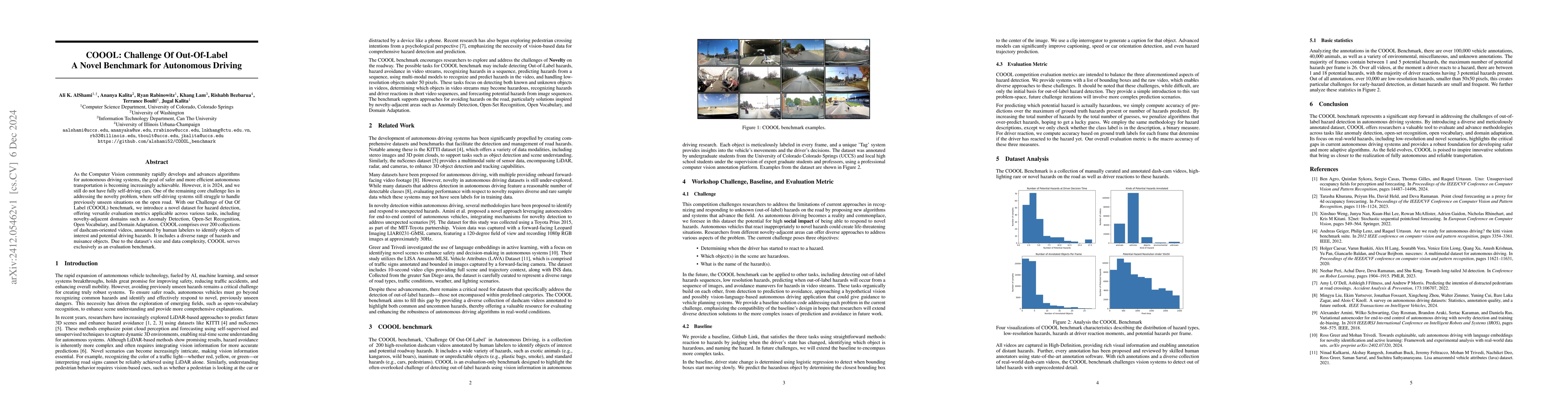 Thumbnail for COOOL: Challenge Of Out-Of-Label A Novel Benchmark for Autonomous
  Driving