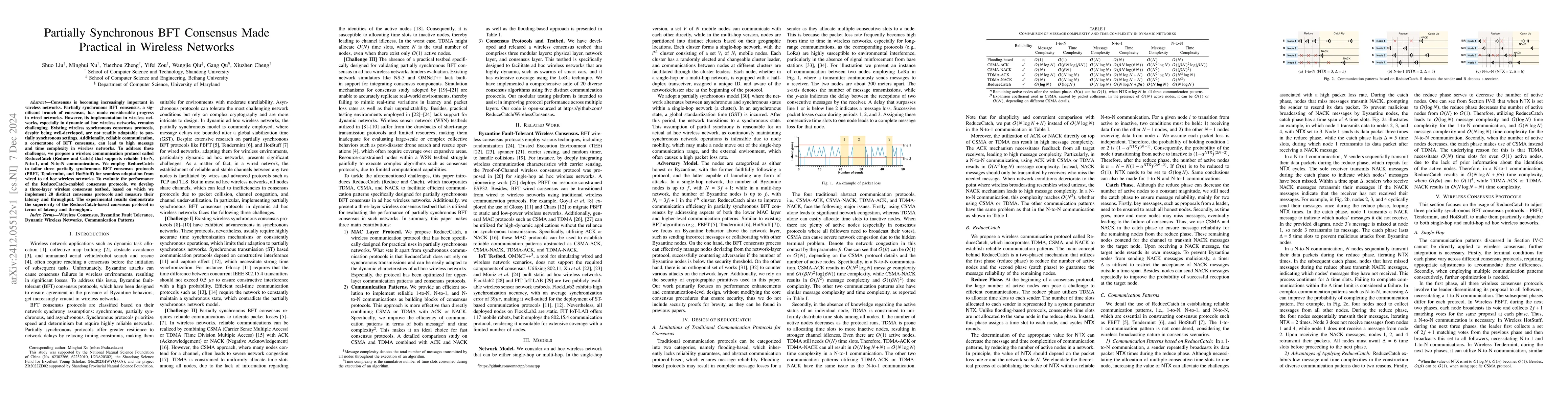 Thumbnail for Partially Synchronous BFT Consensus Made Practical in Wireless Networks