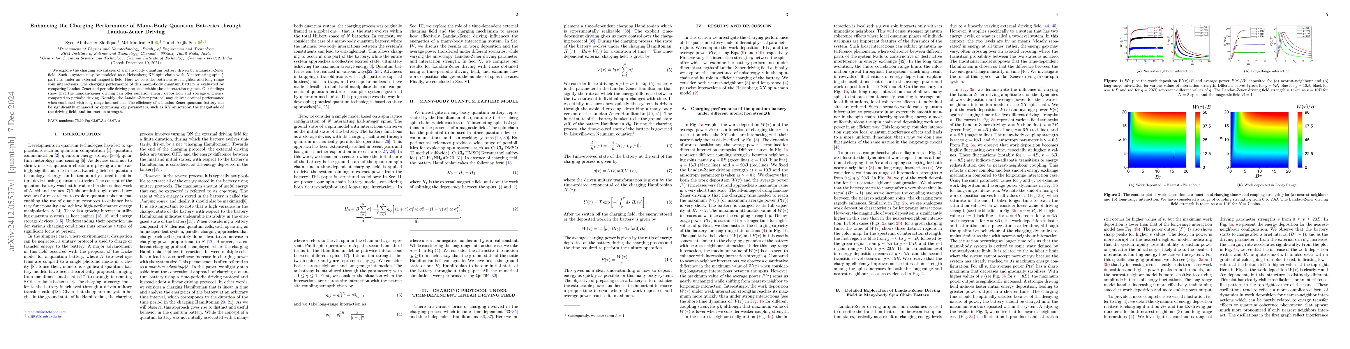 Thumbnail for Enhancing the Charging Performance of Many-Body Quantum Batteries
  through Landau-Zener Driving