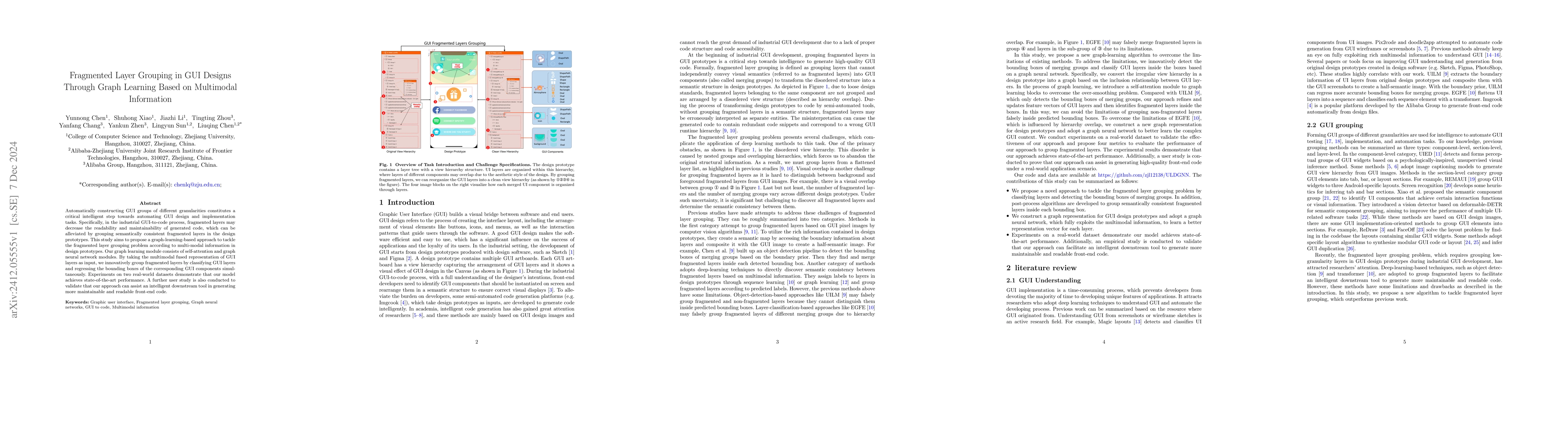 Thumbnail for Fragmented Layer Grouping in GUI Designs Through Graph Learning Based on
  Multimodal Information
