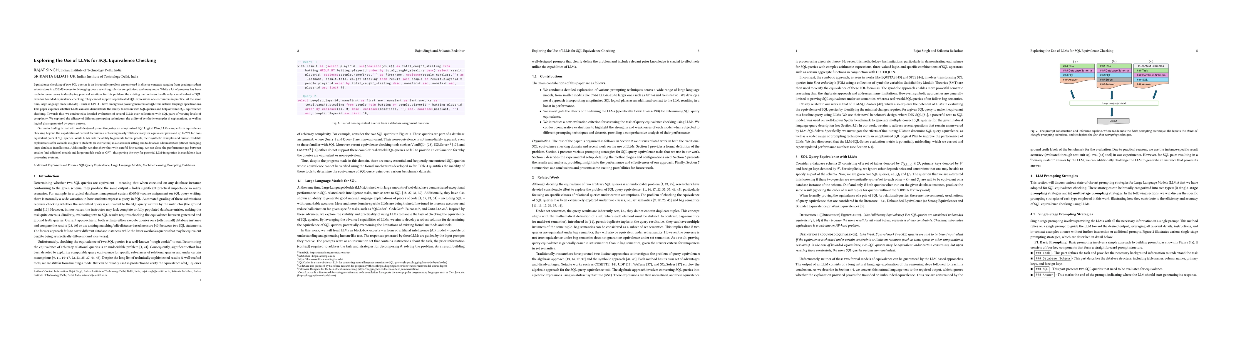 Thumbnail for Exploring the Use of LLMs for SQL Equivalence Checking