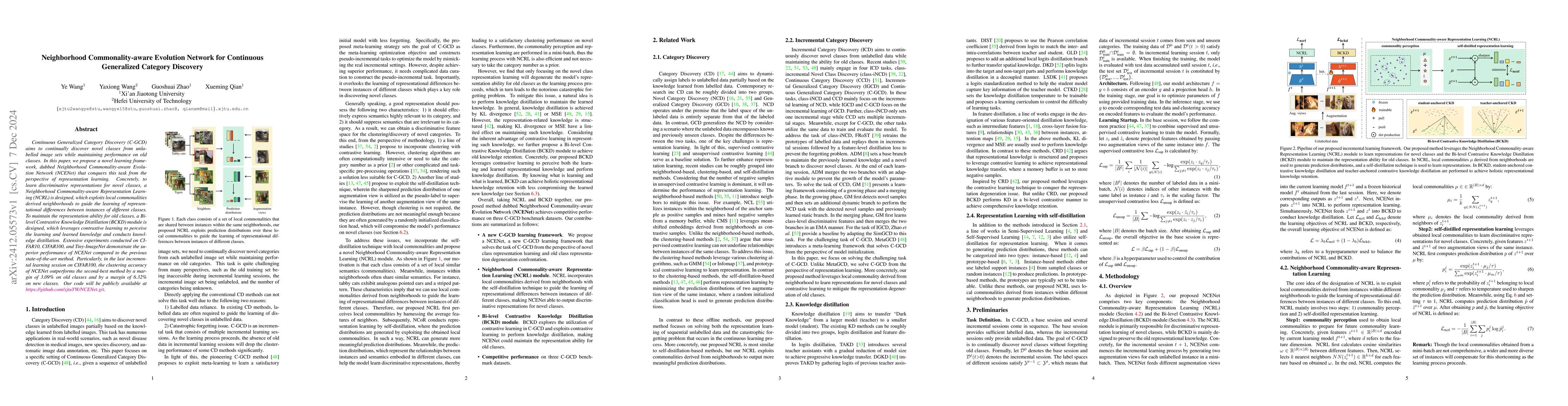 Thumbnail for Neighborhood Commonality-aware Evolution Network for Continuous
  Generalized Category Discovery