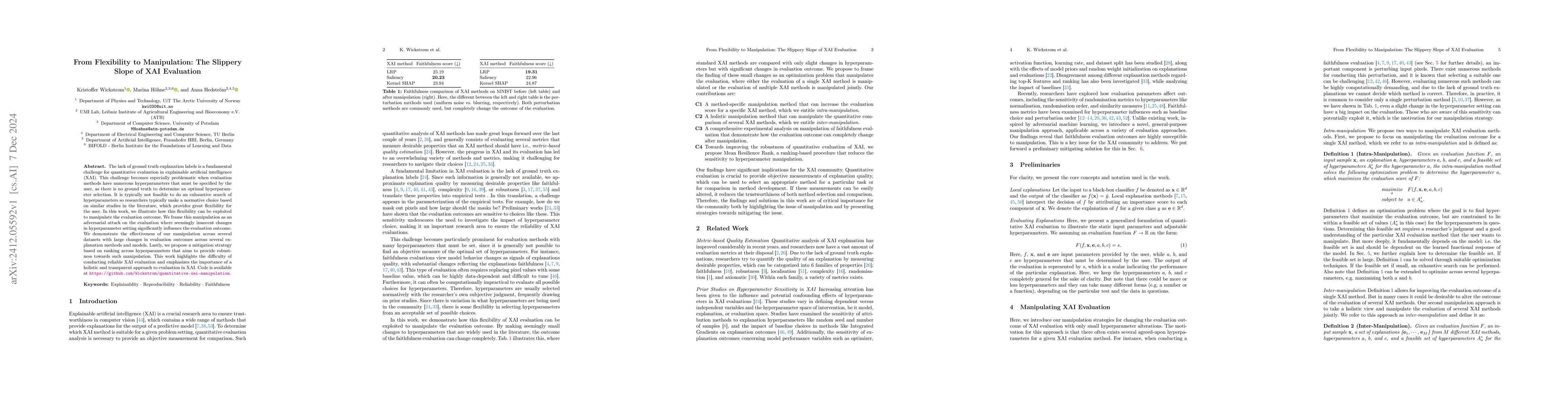 Thumbnail for From Flexibility to Manipulation: The Slippery Slope of XAI Evaluation