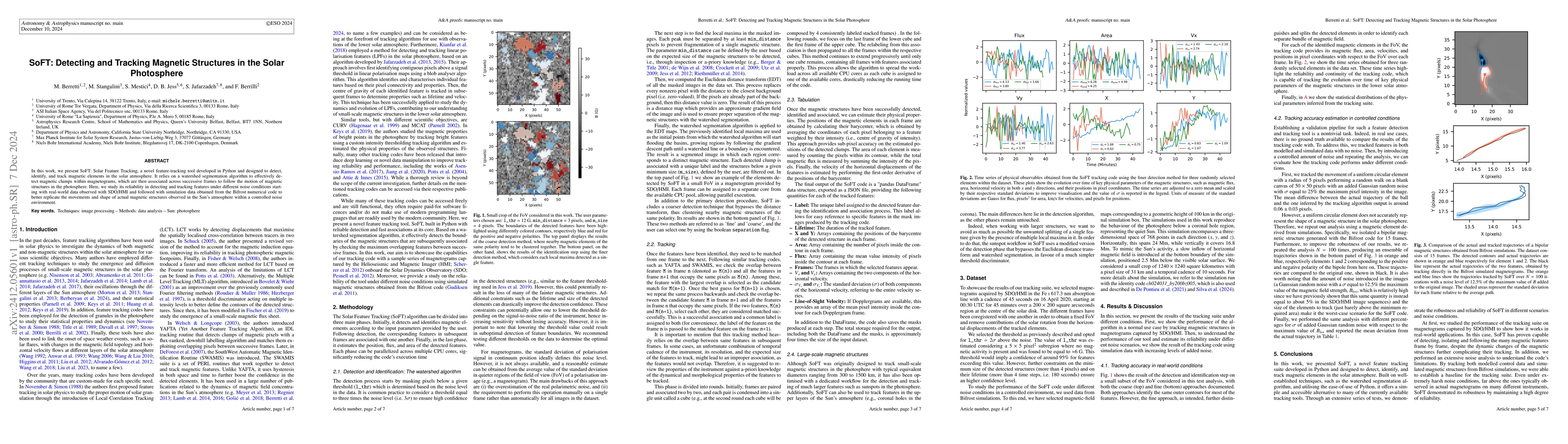 Thumbnail for SoFT: Detecting and Tracking Magnetic Structures in the Solar
  Photosphere