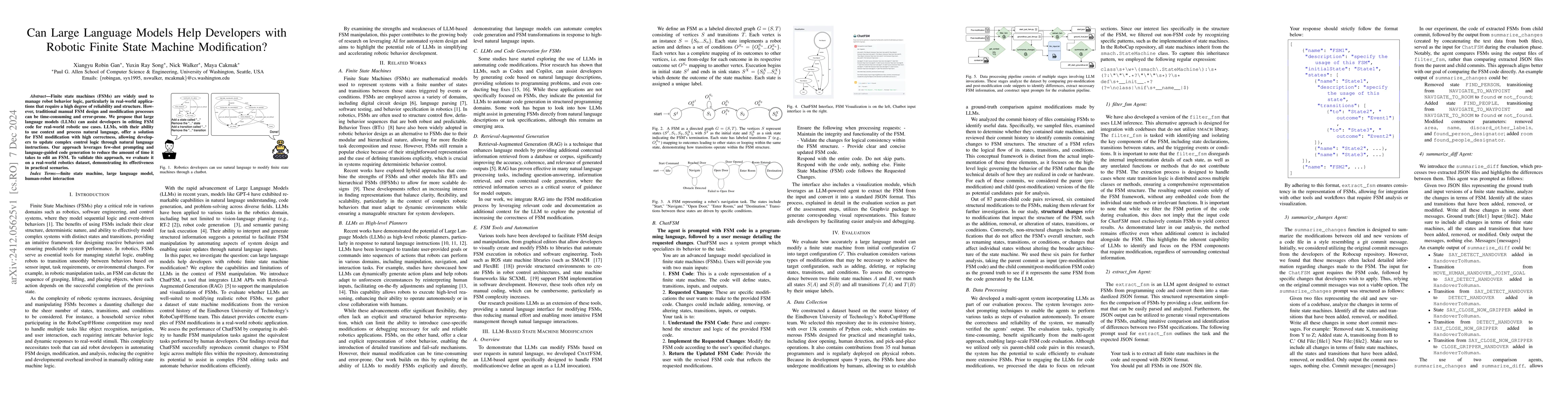 Thumbnail for Can Large Language Models Help Developers with Robotic Finite State
  Machine Modification?