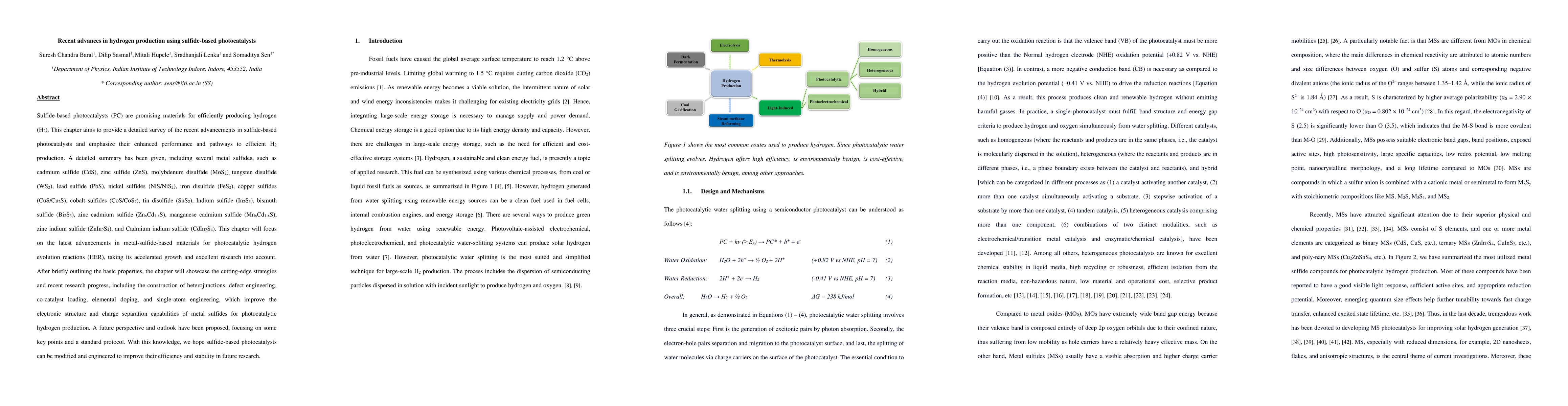 Thumbnail for Recent advances in hydrogen production using sulfide-based
  photocatalysts
