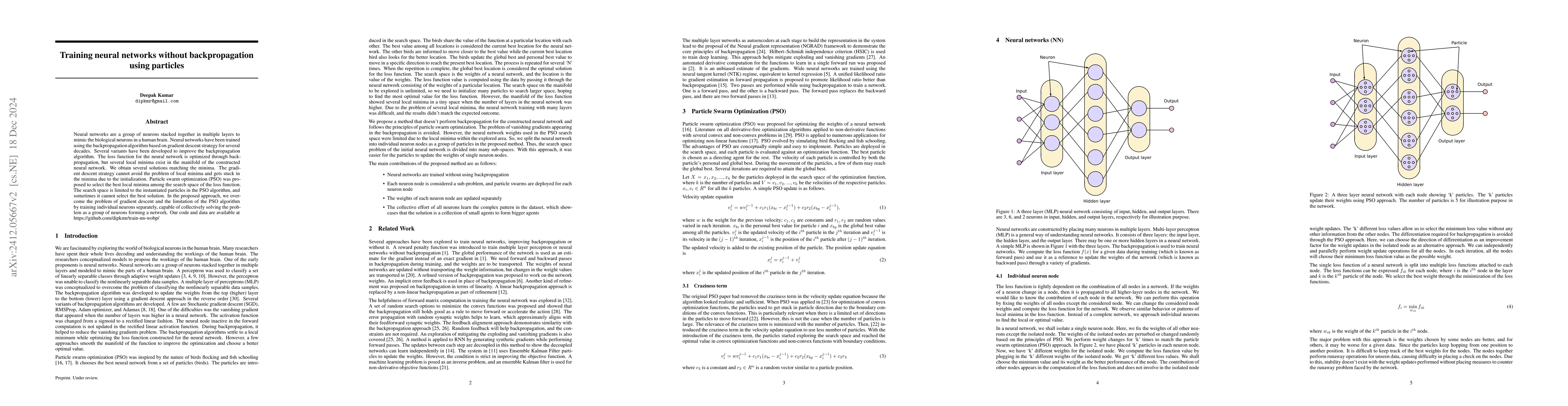 Thumbnail for Training neural networks without backpropagation using particles