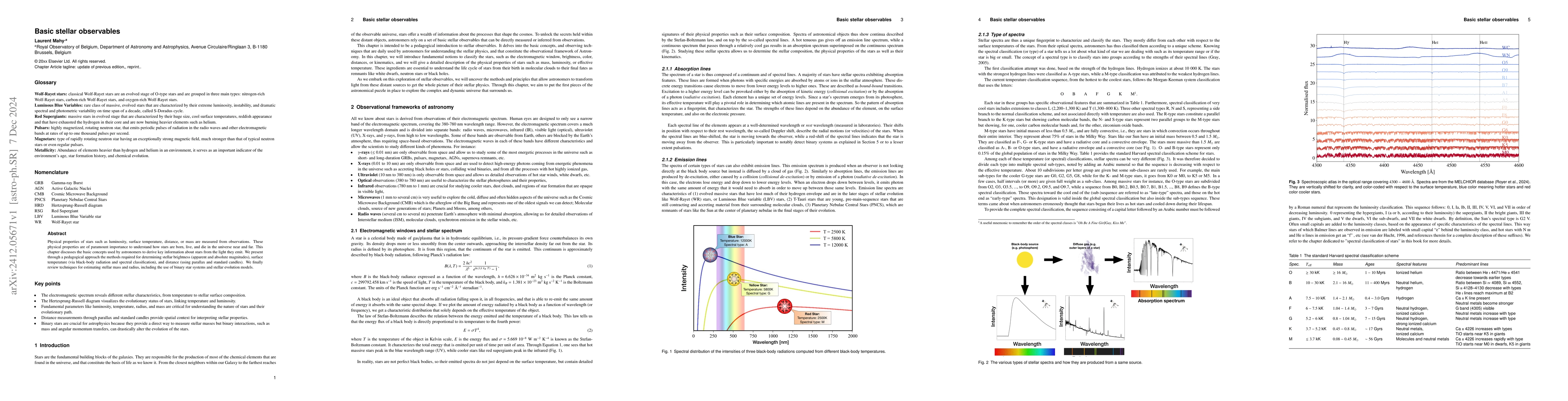 Thumbnail for Basic stellar observables