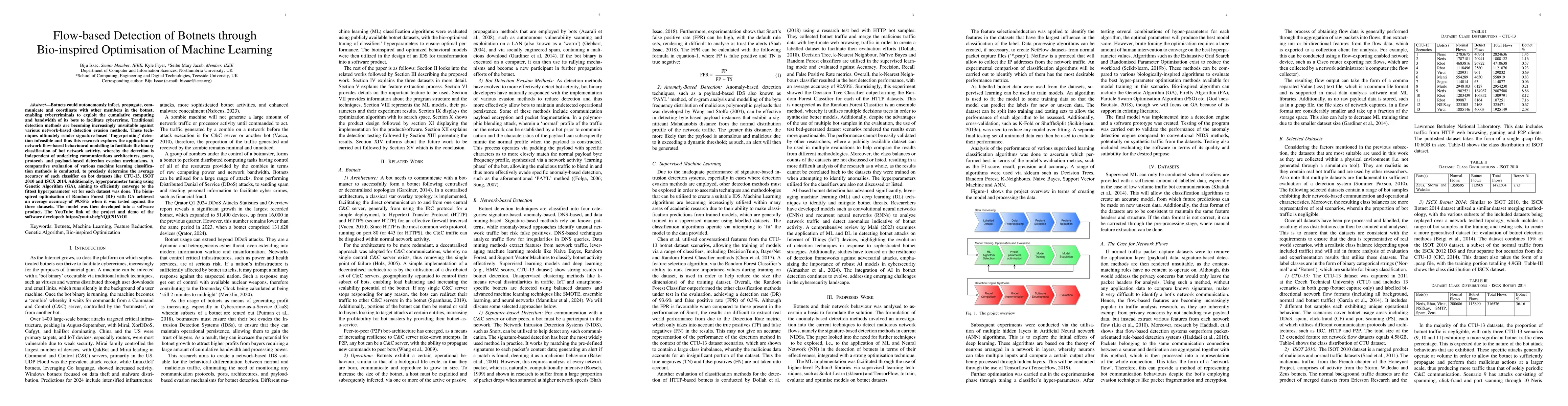 Thumbnail for Flow-based Detection of Botnets through Bio-inspired Optimisation of
  Machine Learning