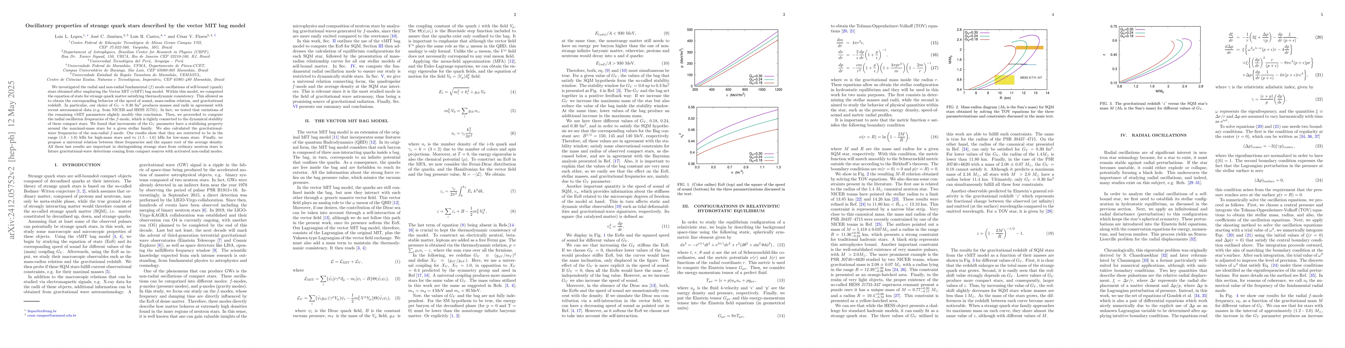Thumbnail for Oscillatory properties of strange quark stars described by the vector
  MIT bag model
