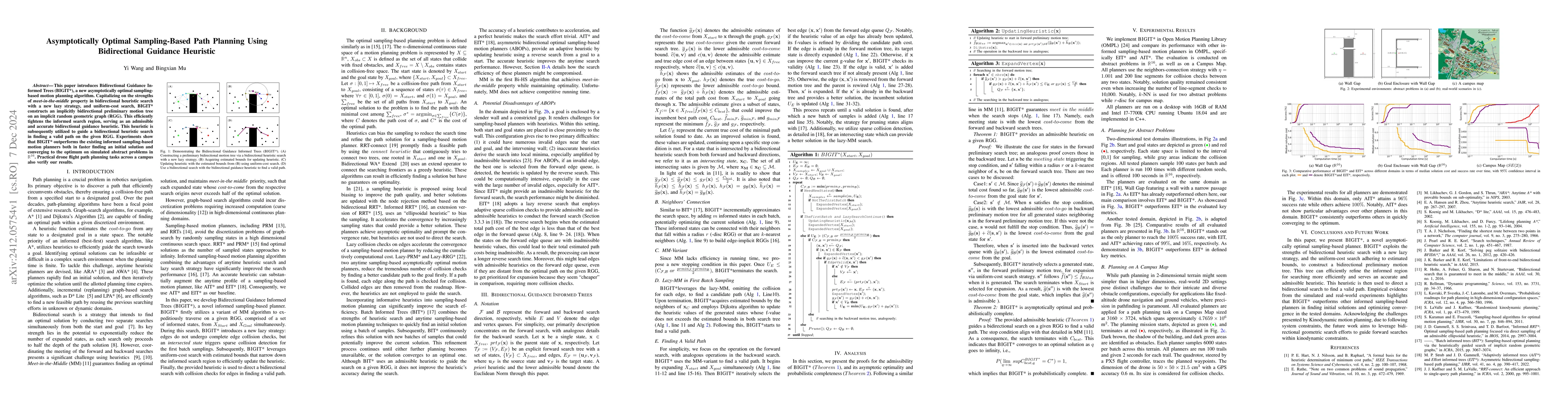 Thumbnail for Asymptotically Optimal Sampling-Based Path Planning Using Bidirectional
  Guidance Heuristic