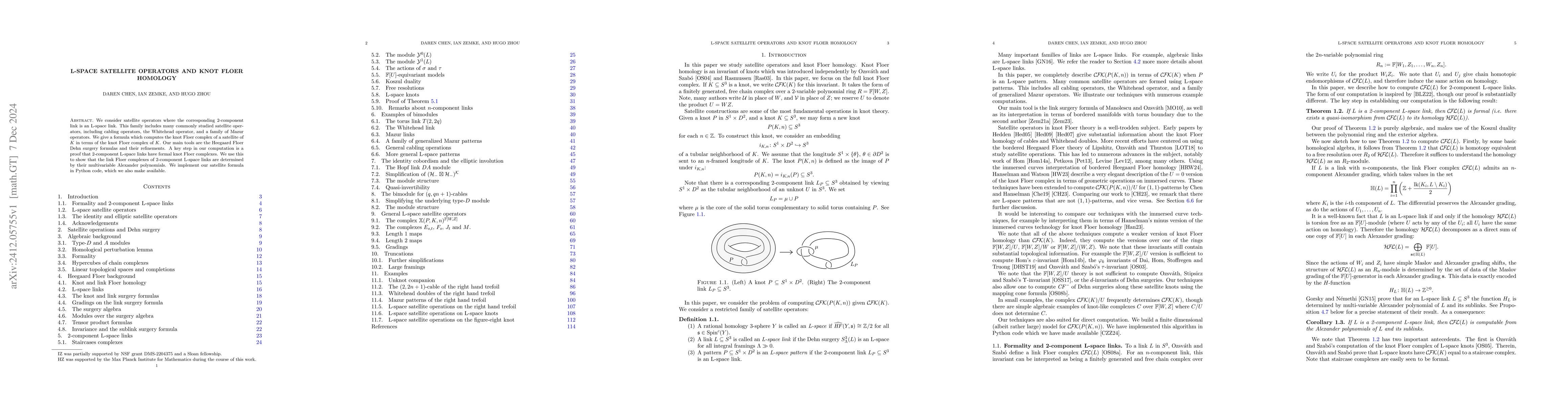 Thumbnail for L-space satellite operators and knot Floer homology