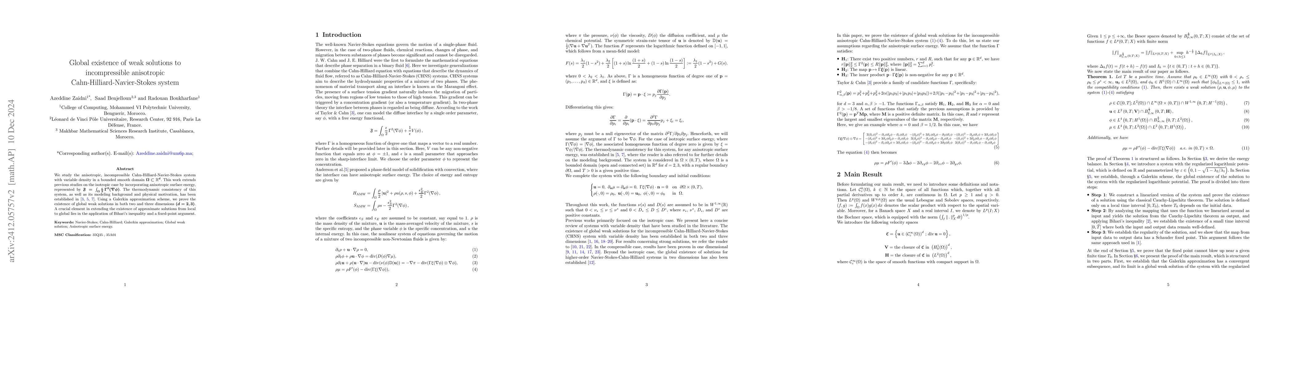 Thumbnail for Global existence of weak solutions to incompressible anisotropic
  Cahn-Hilliard-Navier-Stokes system