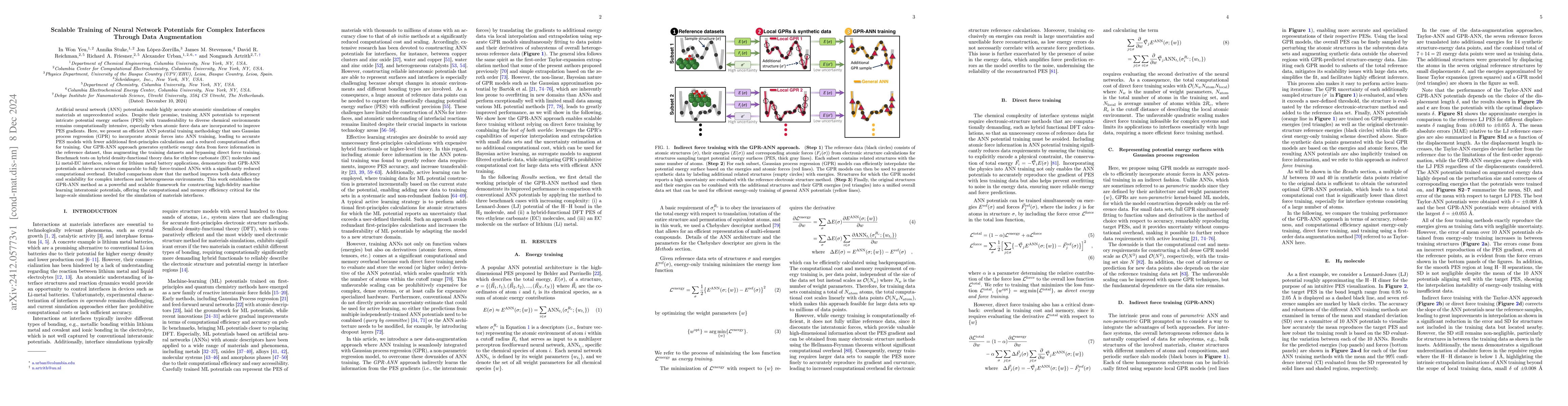Thumbnail for Scalable Training of Neural Network Potentials for Complex Interfaces
  Through Data Augmentation