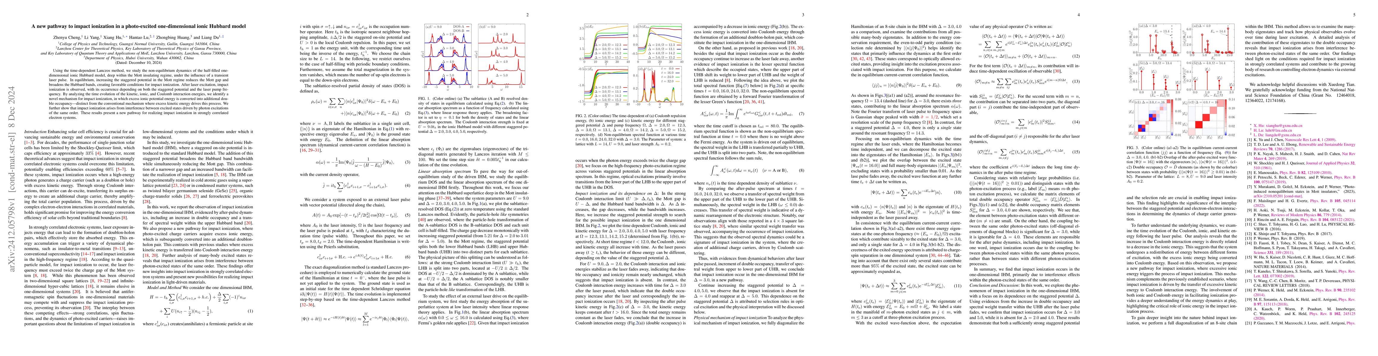 Thumbnail for A new pathway to impact ionization in a photo-excited one-dimensional
  ionic Hubbard model