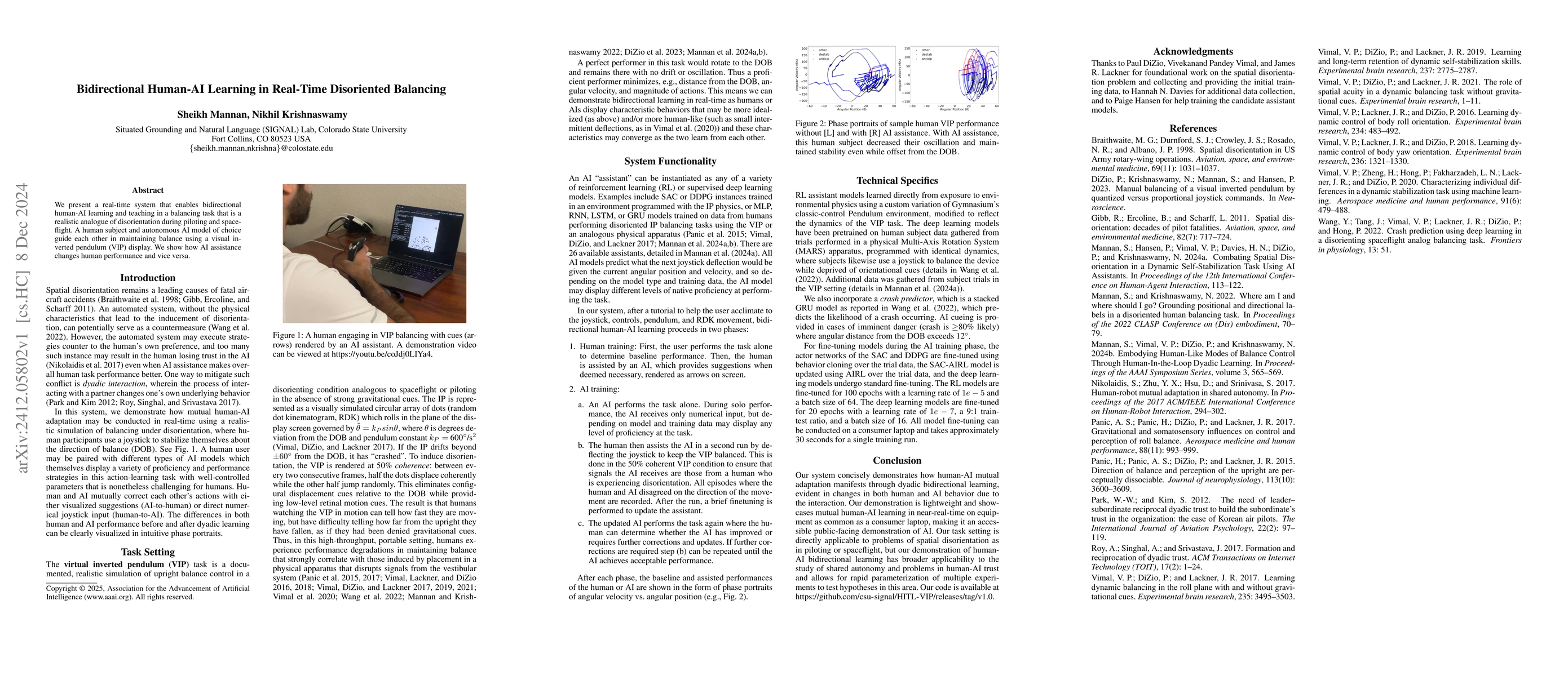 Thumbnail for Bidirectional Human-AI Learning in Real-Time Disoriented Balancing