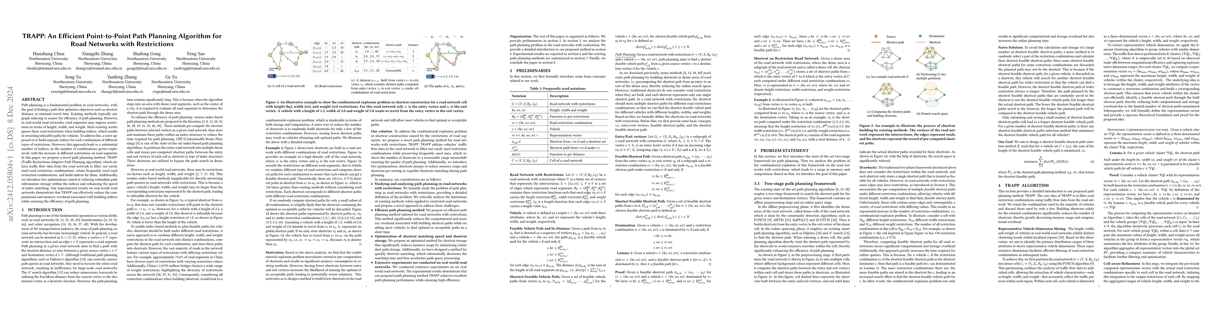 Thumbnail for TRAPP: An Efficient Point-to-Point Path Planning Algorithm for Road
  Networks with Restrictions