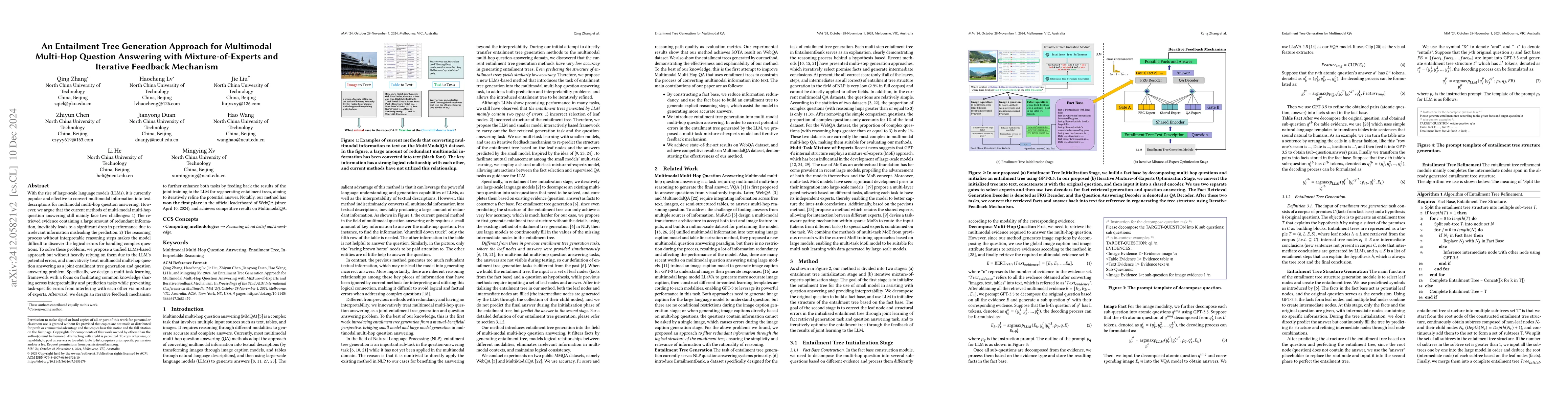 Thumbnail for An Entailment Tree Generation Approach for Multimodal Multi-Hop Question
  Answering with Mixture-of-Experts and Iterative Feedback Mechanism