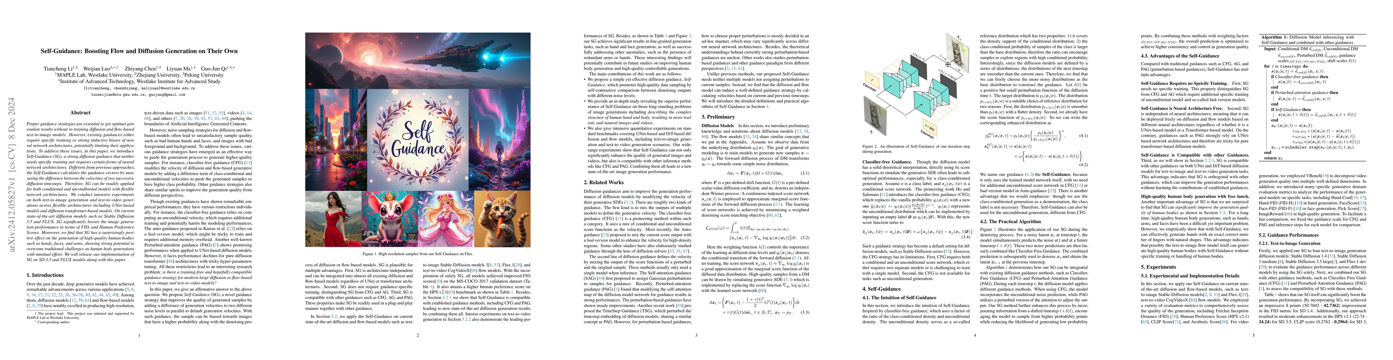 Thumbnail for Self-Guidance: Boosting Flow and Diffusion Generation on Their Own