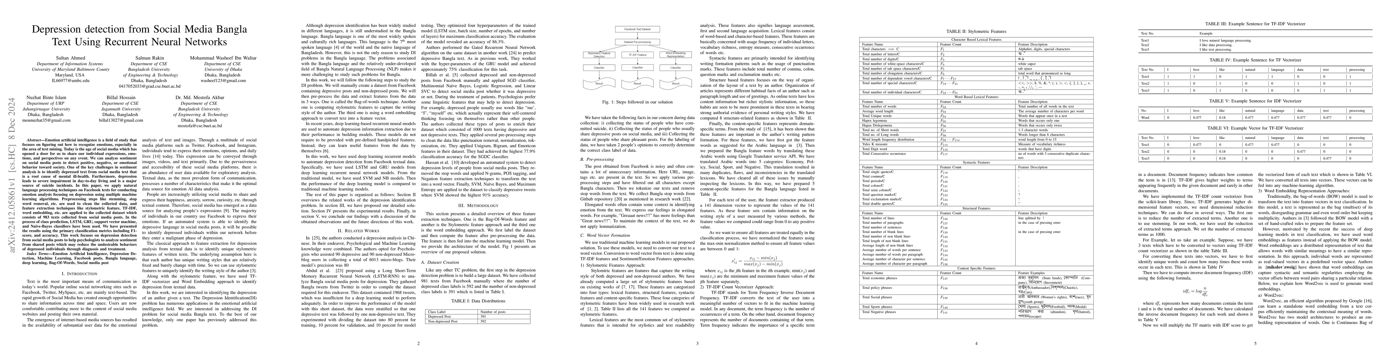 Thumbnail for Depression detection from Social Media Bangla Text Using Recurrent
  Neural Networks