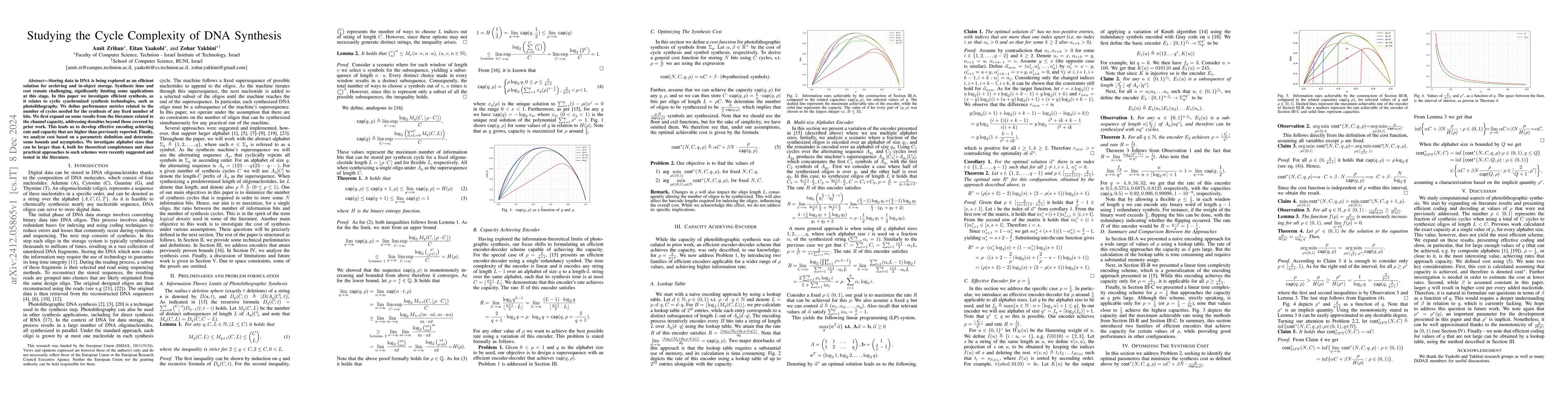 Thumbnail for Studying the Cycle Complexity of DNA Synthesis