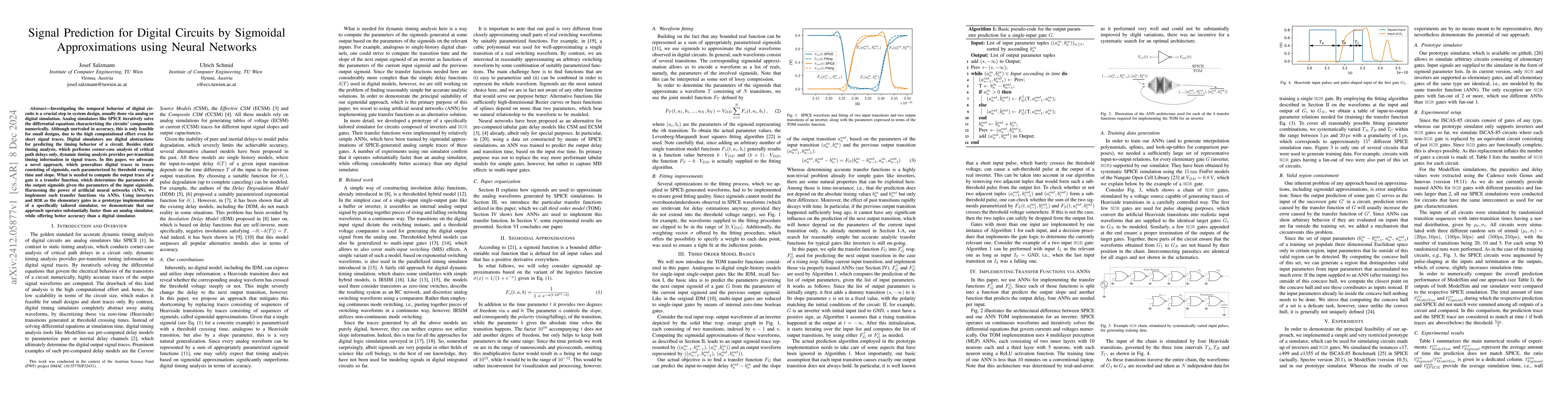 Thumbnail for Signal Prediction for Digital Circuits by Sigmoidal Approximations using
  Neural Networks