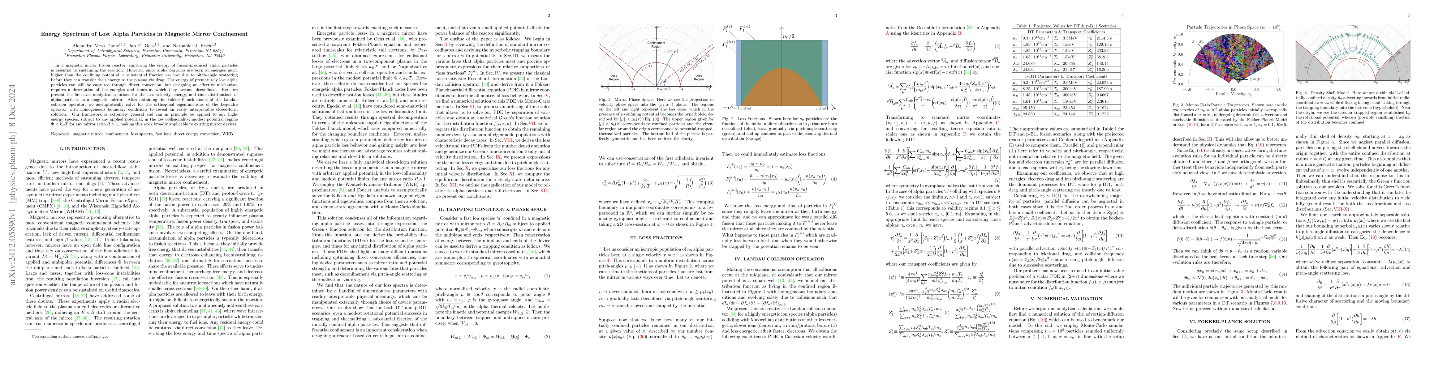 Thumbnail for Energy Spectrum of Lost Alpha Particles in Magnetic Mirror Confinement