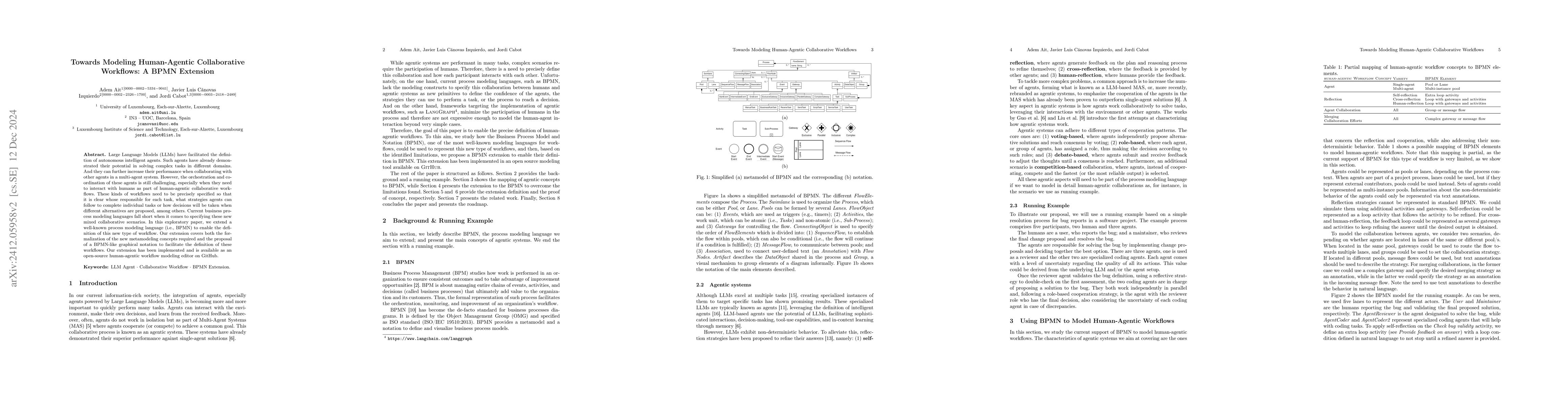 Thumbnail for Towards Modeling Human-Agentic Collaborative Workflows: A BPMN Extension