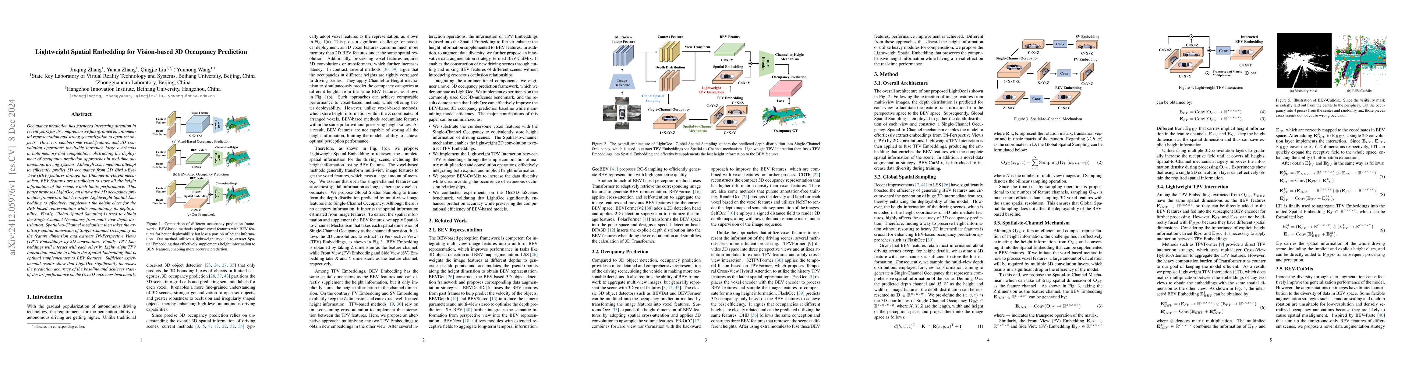 Thumbnail for Lightweight Spatial Embedding for Vision-based 3D Occupancy Prediction
