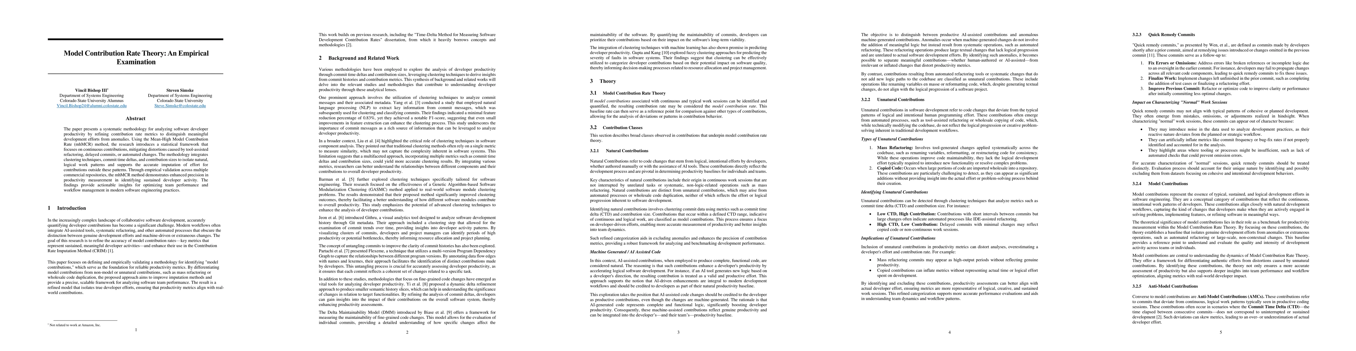 Thumbnail for Model Contribution Rate Theory: An Empirical Examination