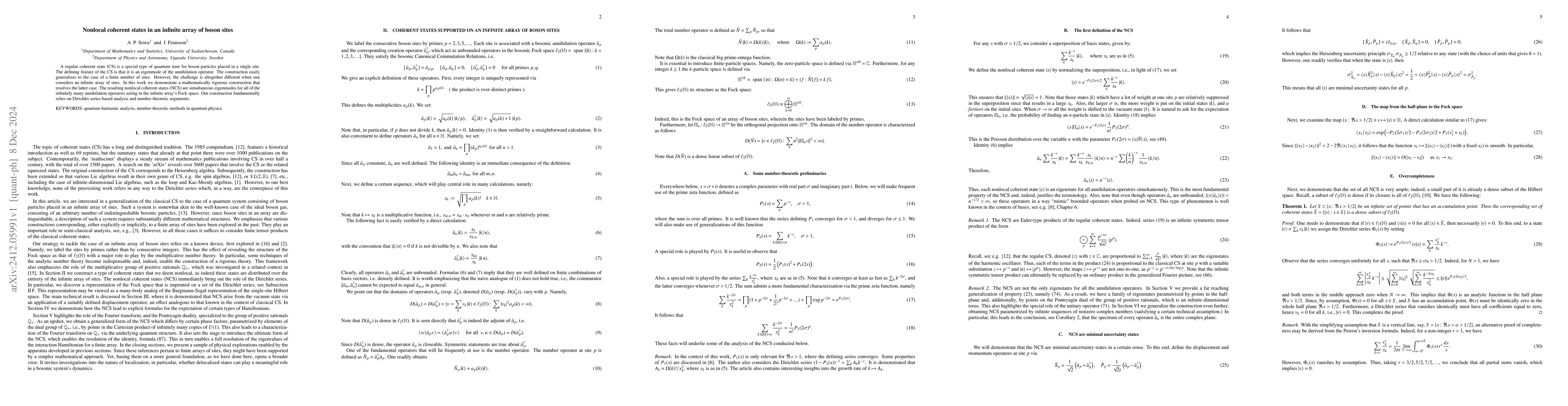 Thumbnail for Nonlocal coherent states in an infinite array of boson sites