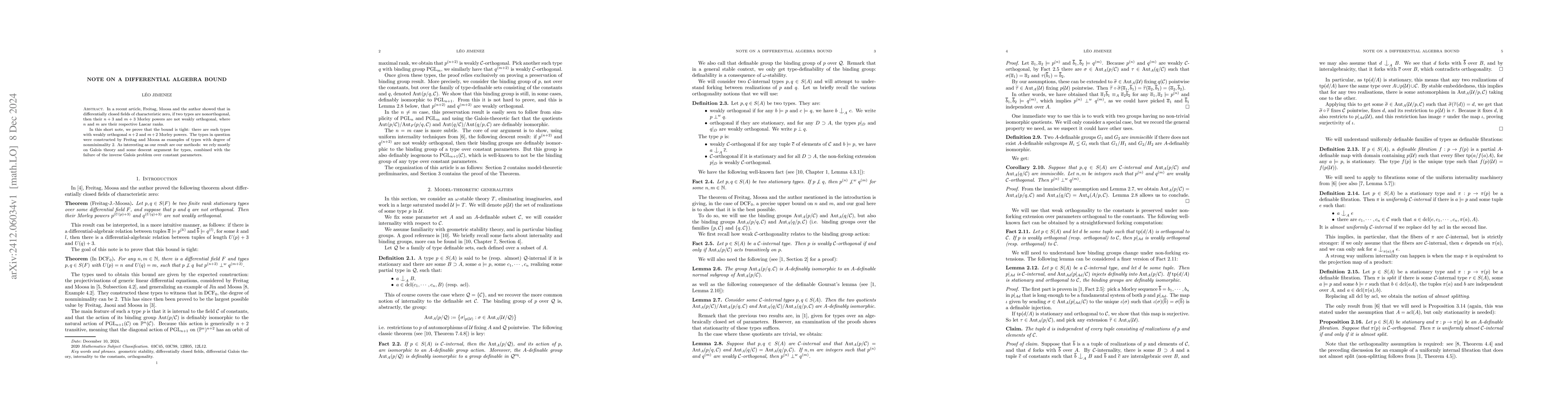 Thumbnail for Note on a differential algebra bound