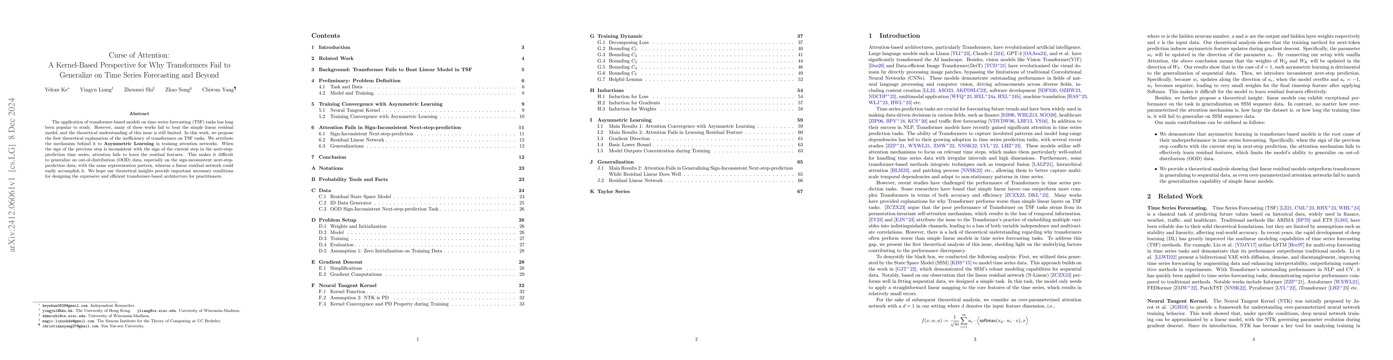 Thumbnail for Curse of Attention: A Kernel-Based Perspective for Why Transformers Fail
  to Generalize on Time Series Forecasting and Beyond