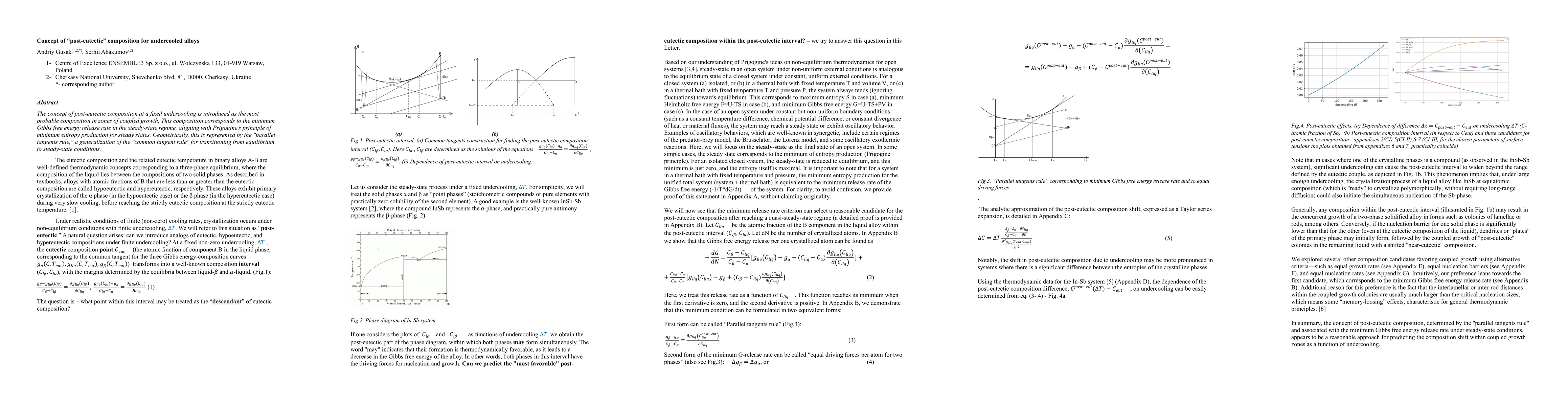 Thumbnail for Concept of post-eutectic composition for undercooled alloys