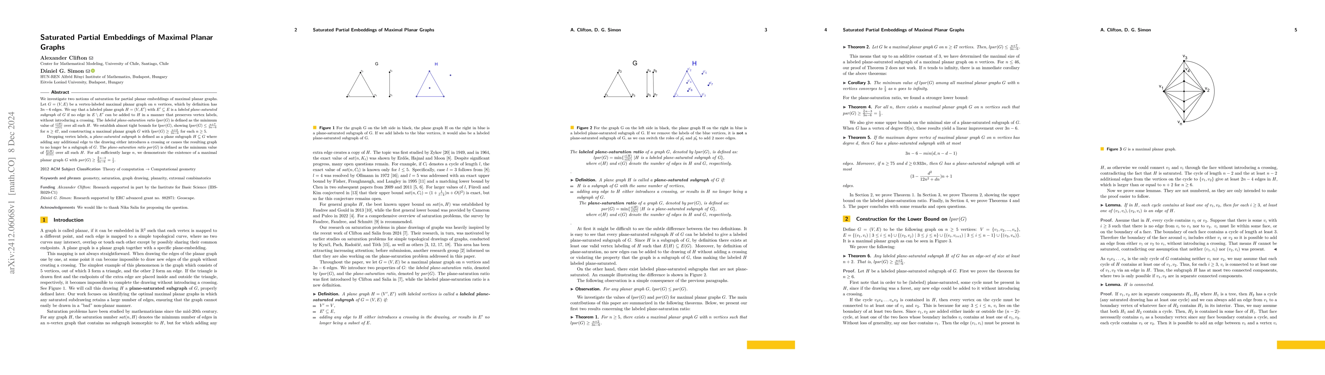 Thumbnail for Saturated Partial Embeddings of Maximal Planar Graphs