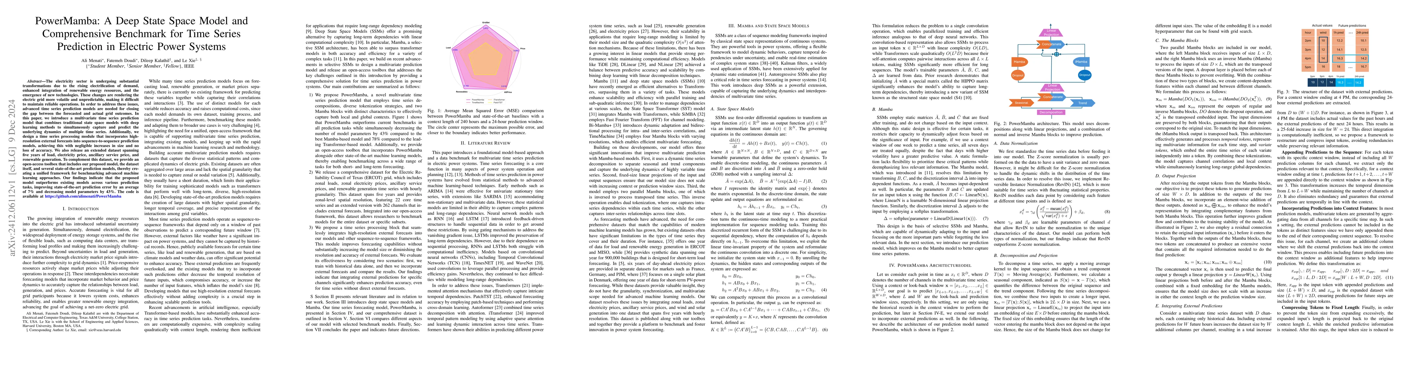 Thumbnail for PowerMamba: A Deep State Space Model and Comprehensive Benchmark for
  Time Series Prediction in Electric Power Systems