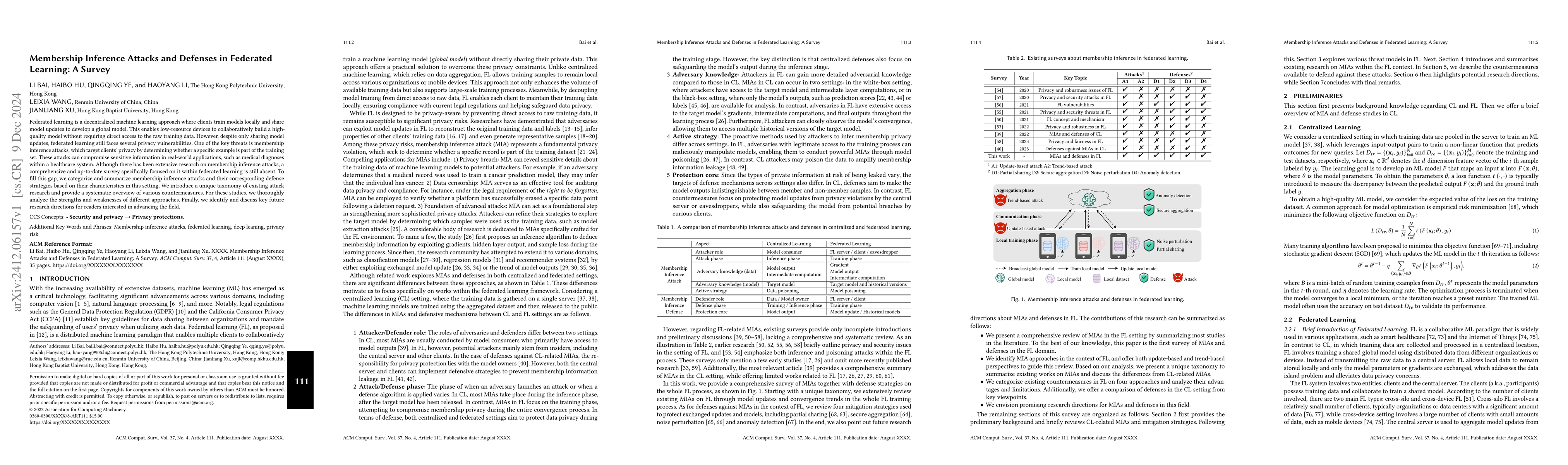 Thumbnail for Membership Inference Attacks and Defenses in Federated Learning: A
  Survey