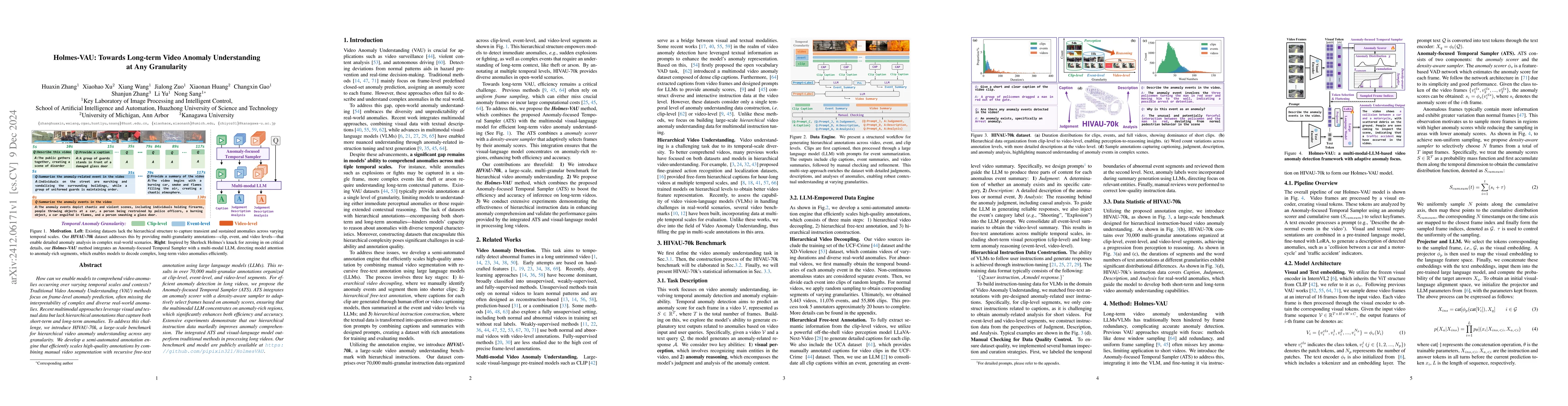 Thumbnail for Holmes-VAU: Towards Long-term Video Anomaly Understanding at Any
  Granularity