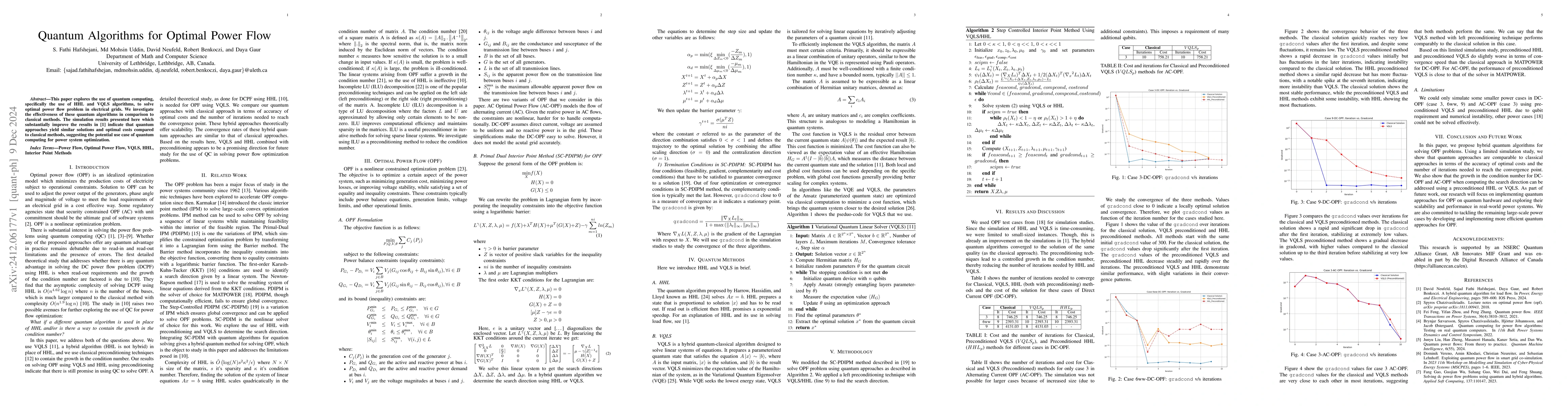 Thumbnail for Quantum Algorithms for Optimal Power Flow