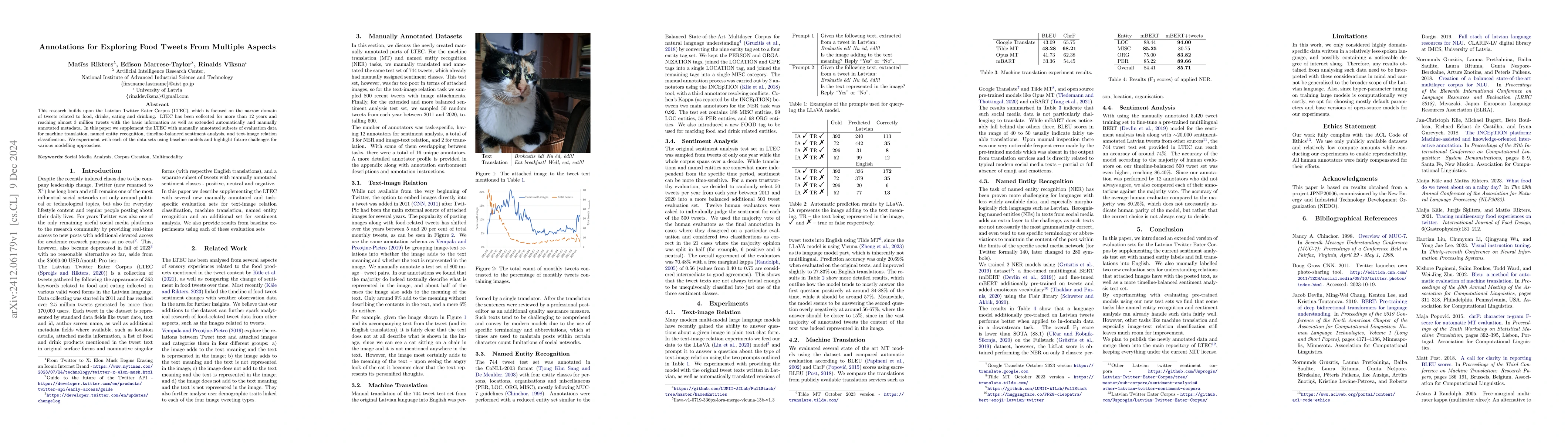 Thumbnail for Annotations for Exploring Food Tweets From Multiple Aspects