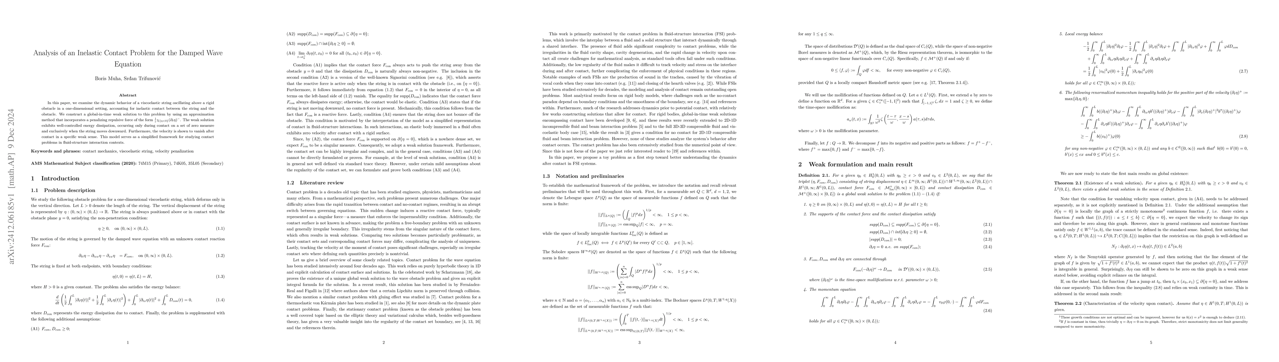 Thumbnail for Analysis of an Inelastic Contact Problem for the Damped Wave Equation