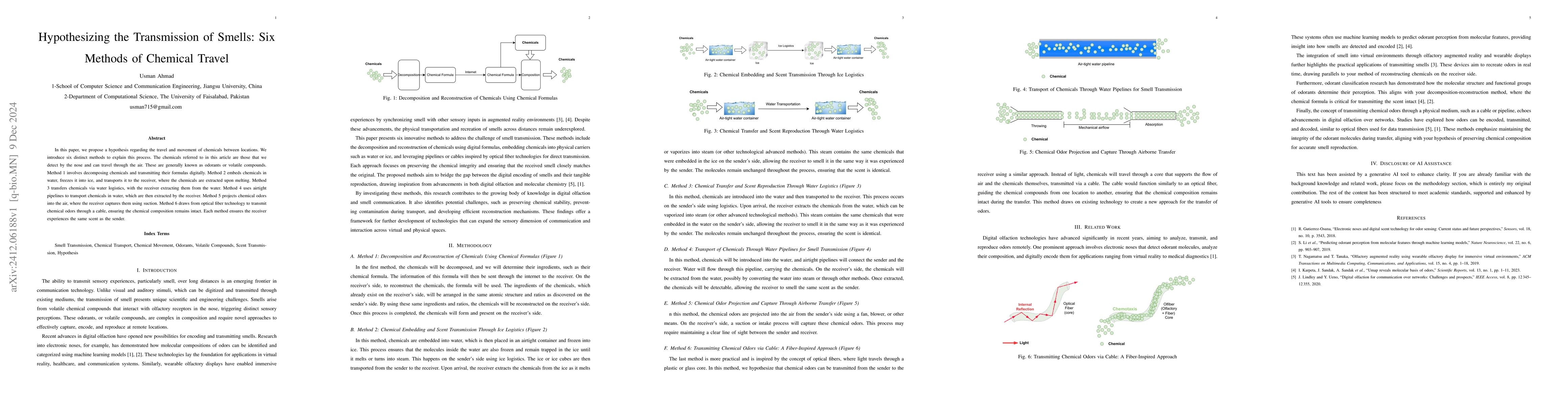 Thumbnail for Hypothesizing the Transmission of Smells: Six Methods of Chemical Travel