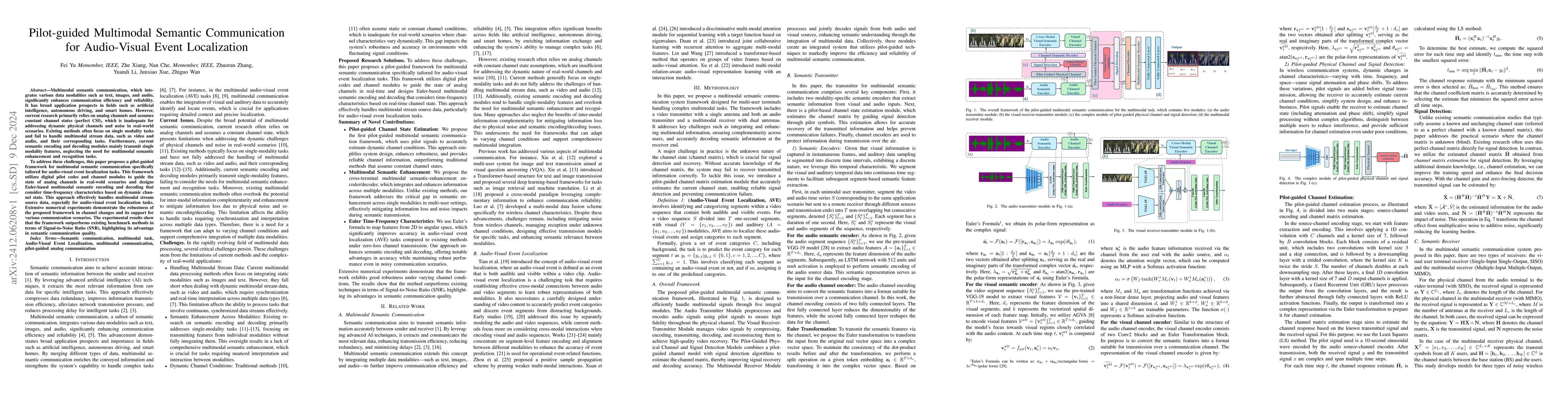 Thumbnail for Pilot-guided Multimodal Semantic Communication for Audio-Visual Event
  Localization