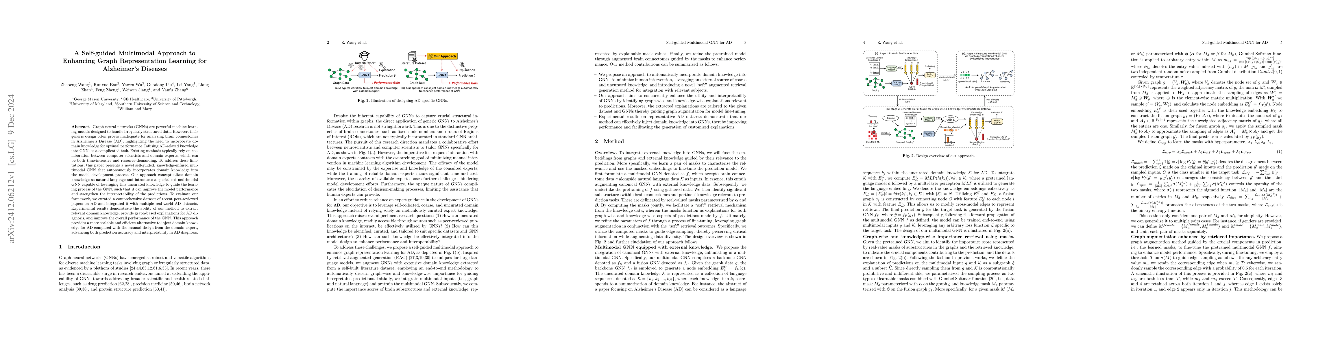Thumbnail for A Self-guided Multimodal Approach to Enhancing Graph Representation
  Learning for Alzheimer's Diseases